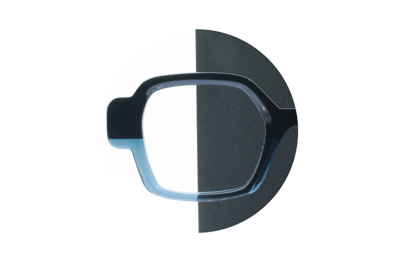 H01 - BICOLORE NOIR | GRIS TRANSLUCIDE