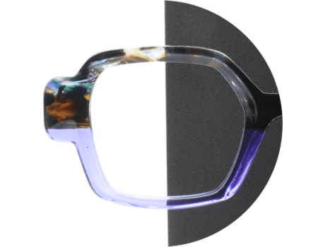 UB04 - BICOLORE MOTIF MARRON | VIOLET TRANSLUCIDE