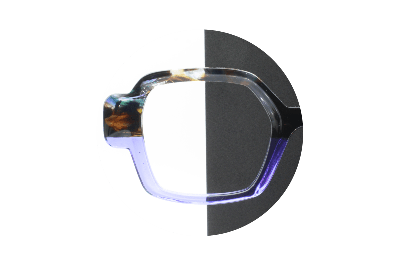 UB04 - BICOLORE MOTIF MARRON | VIOLET TRANSLUCIDE