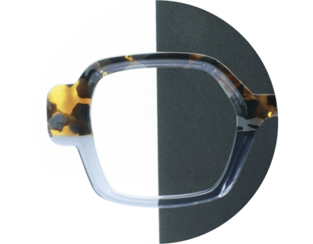 UB11 - BICOLORE MOTIF MIEL | GRIS TRANSLUCIDE