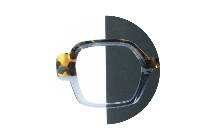 UB11 - BICOLORE MOTIF MIEL | GRIS TRANSLUCIDE